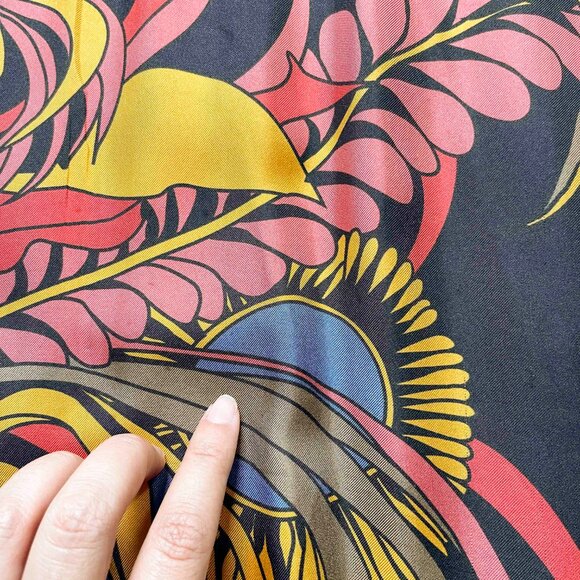 La Prestic Ouiston Silk Skirt Button Front Size 2 Medium - Picture 10 of 10